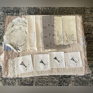 Vintage Napkin Bundle Mismatched lot of 12